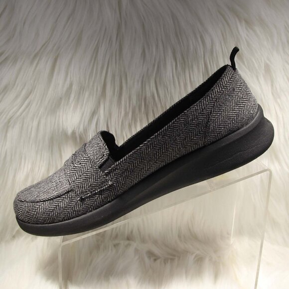 CLOUDSTEPPERS by Clarks Slip-On Loafers Sillian 2.0  Black White Tweed Size 11 M - Picture 2 of 13